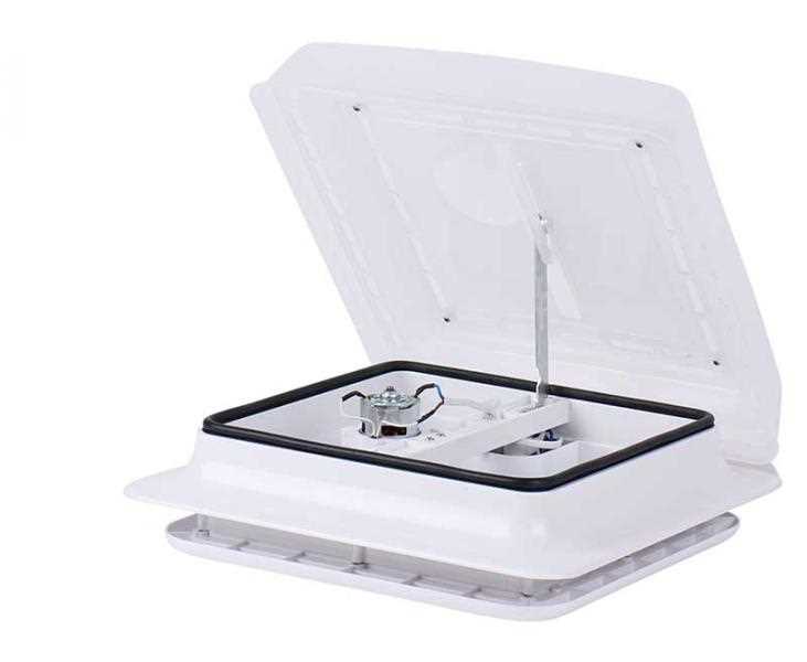Dachhaube 28 x 28 cm mit Ventilator 12 Volt