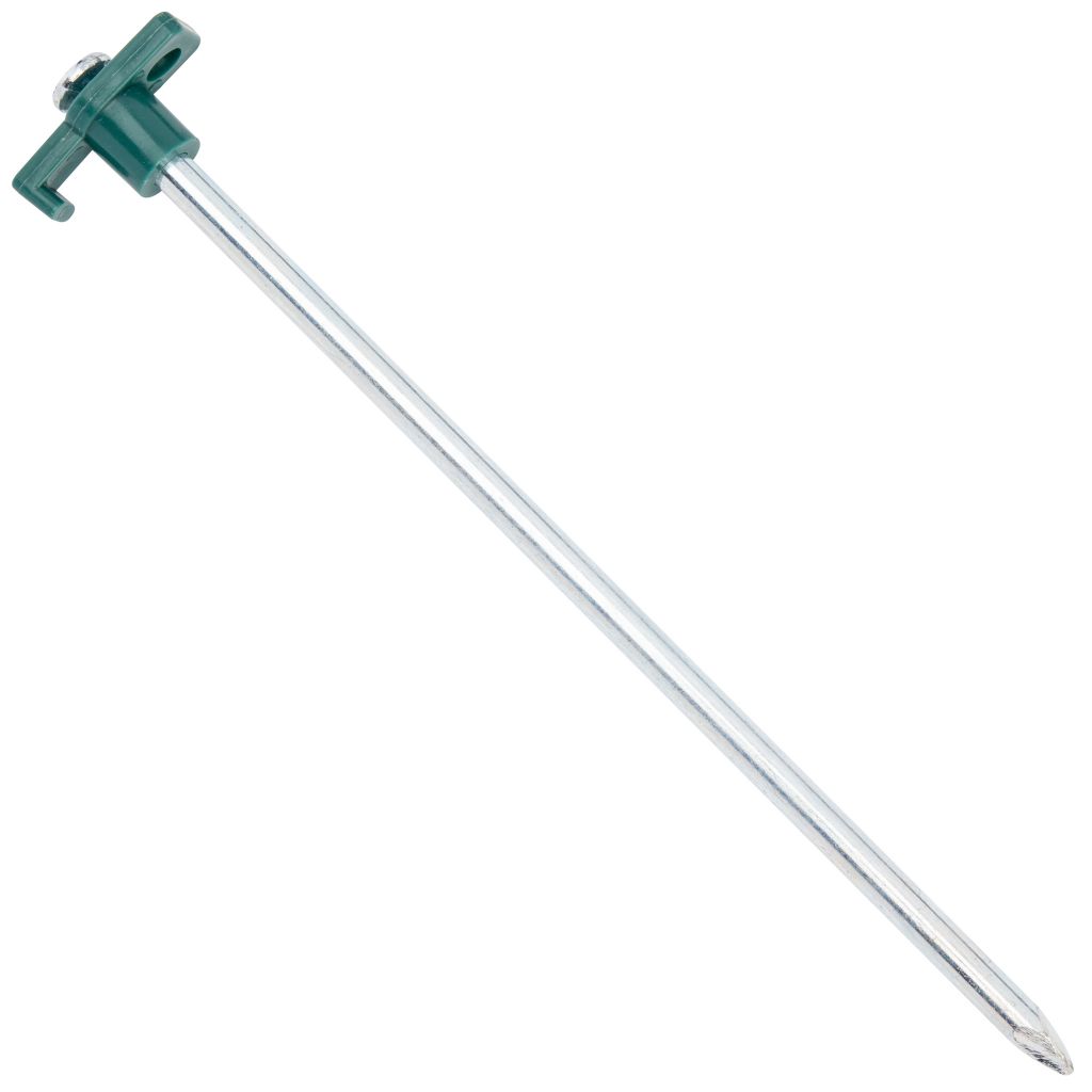 Zeltnagel Stahl mit Kunststoffhaken für steinige Böden 25 cm