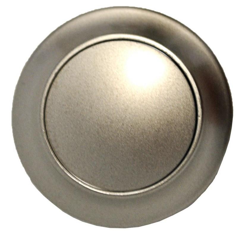 Druckknopf mit Rosette chrom matt