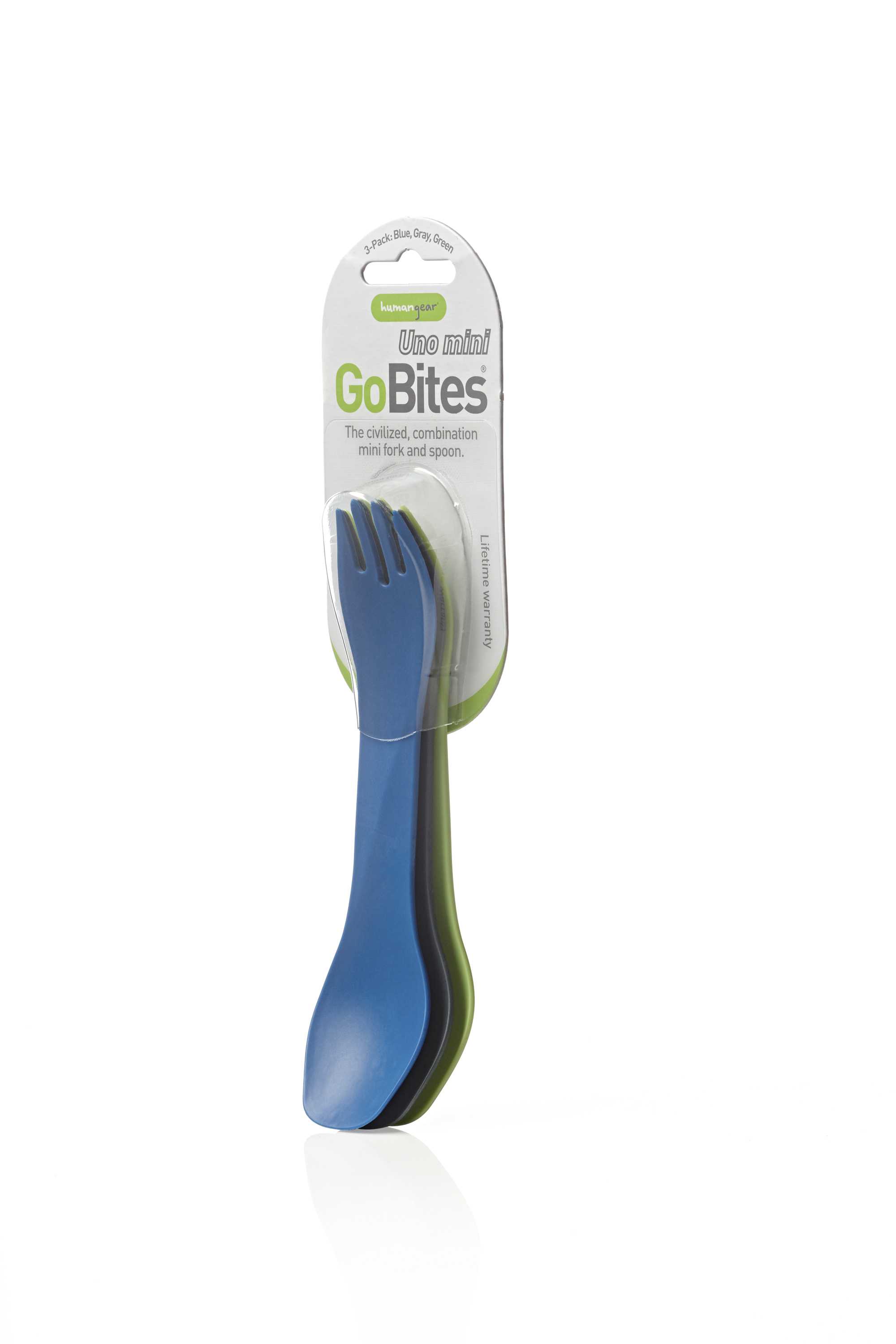Kinderbesteck GoBites UNO Mini 3er Pack blau grau grün