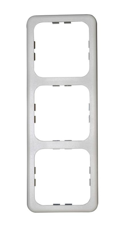 Inprojal System 10.000 3-fach Abdeckrahmen hellgrau