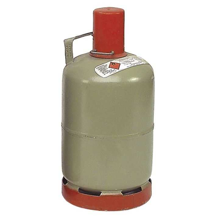 Gasflasche grau 5 kg Stahl leer