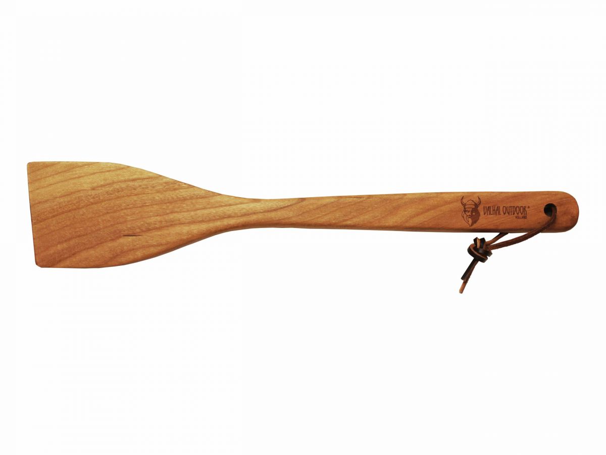 Pfannenwender Kirschholz 32 cm mit Lederschnur