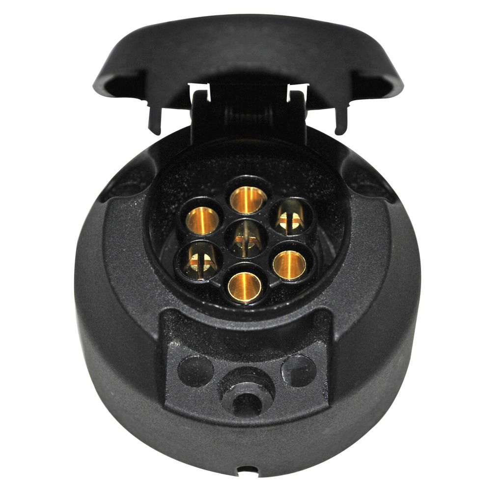 Steckdose 7-polig 12 Volt aus Kunststoff