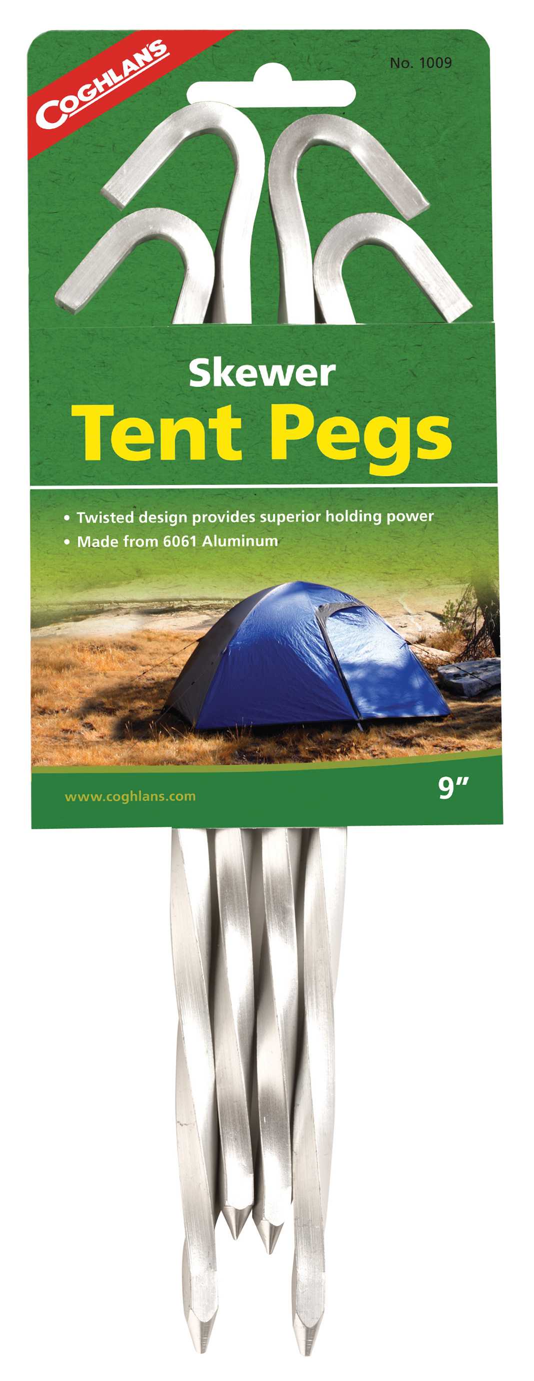 Coghlans Alu Zelt Heringe gedreht 23 cm 4er Pack