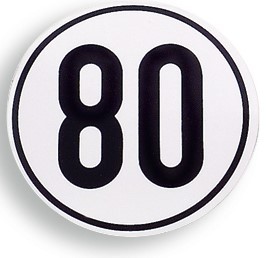 Geschwindigkeitsbegrenzungsschild 80 km/h