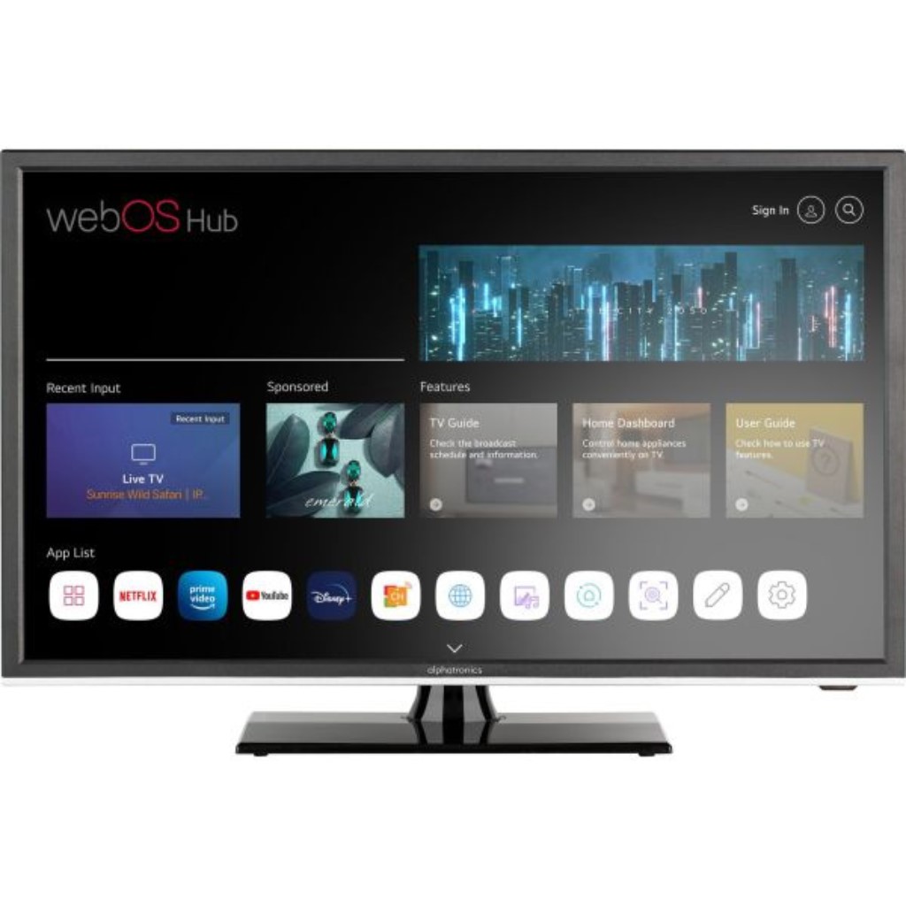 Alphatronics K-24 SBW plus LED Smart-TV