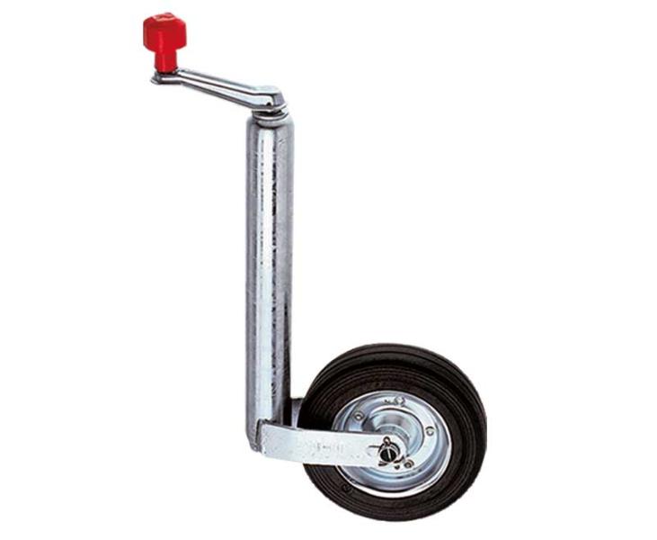 Alko Stützrad 200x50mm Bereifung Vollgummi Felge Stahlblech Rohr 48mm
