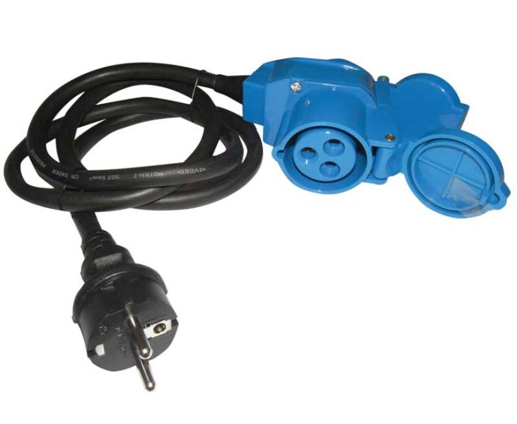 Schukostecker CEE-Winkelkupplung 1,5 m