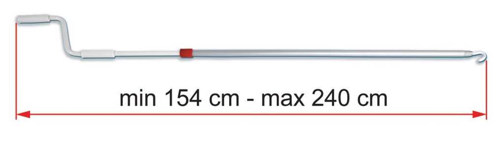 Fiamma Markisen Aluminium Handkurbel 154-240 cm