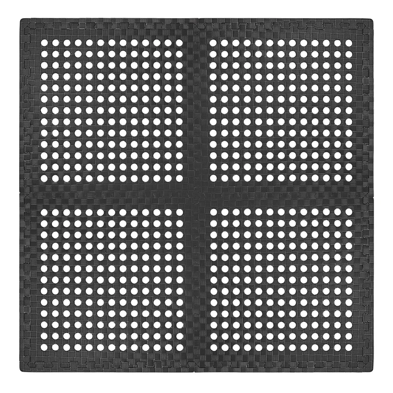 Vorzelt Bodenfliesen 60x60 cm schwarz 4 Stück