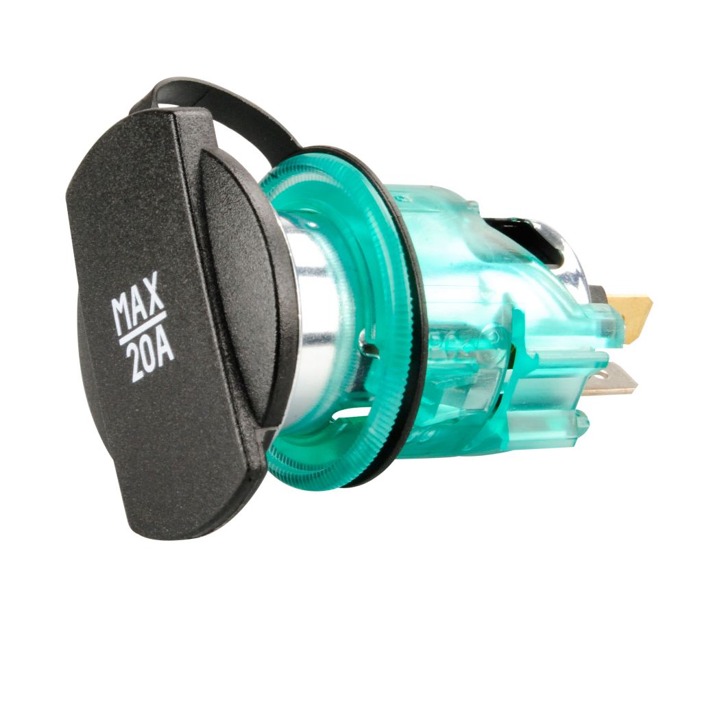 Power-Steckdose ohne Montageplatte 12–24 Volt