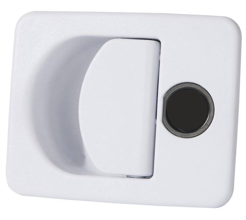 Klappenschloss KUBUS 140 x 80 mm weiss