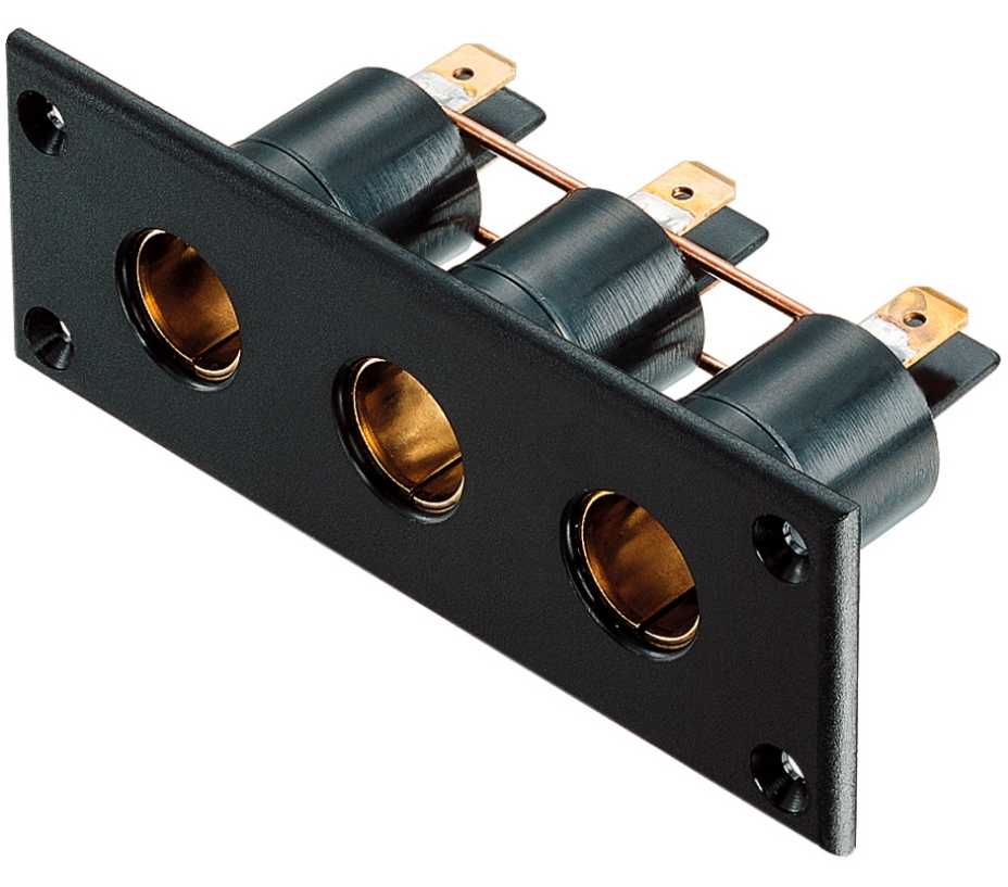 Pro Car Einbau-Dreifach-Steckdose 12-24 Volt