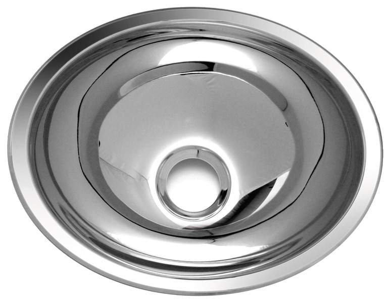 Edelstahlwaschbecken oval 340mm