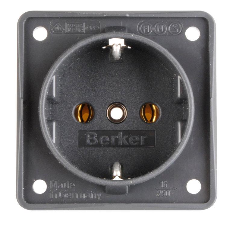 Berker Integro Steckdose Schuko anthrazit matt