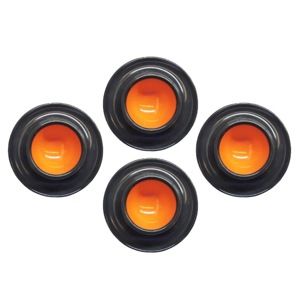 Gimex Eierbecher Melamin 4-teilig grau orange