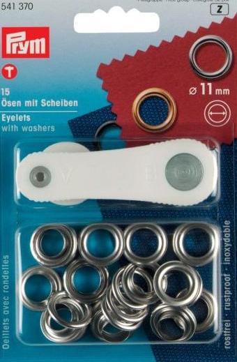Prym Ösen und Scheiben MS goldfarbig 11 mm