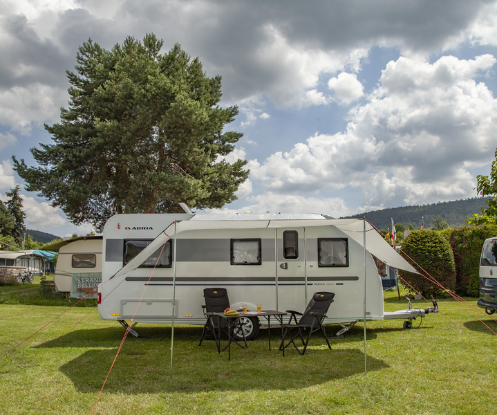 Wohnwagen, Lieferwagen, Stuhl, Campen, Auto