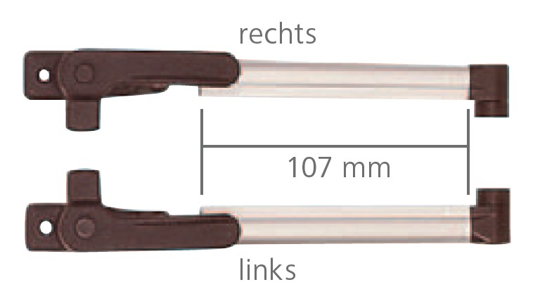 Klick-Klack-Aussteller 10,7 cm für S3 und S4 Fenster VAM 350