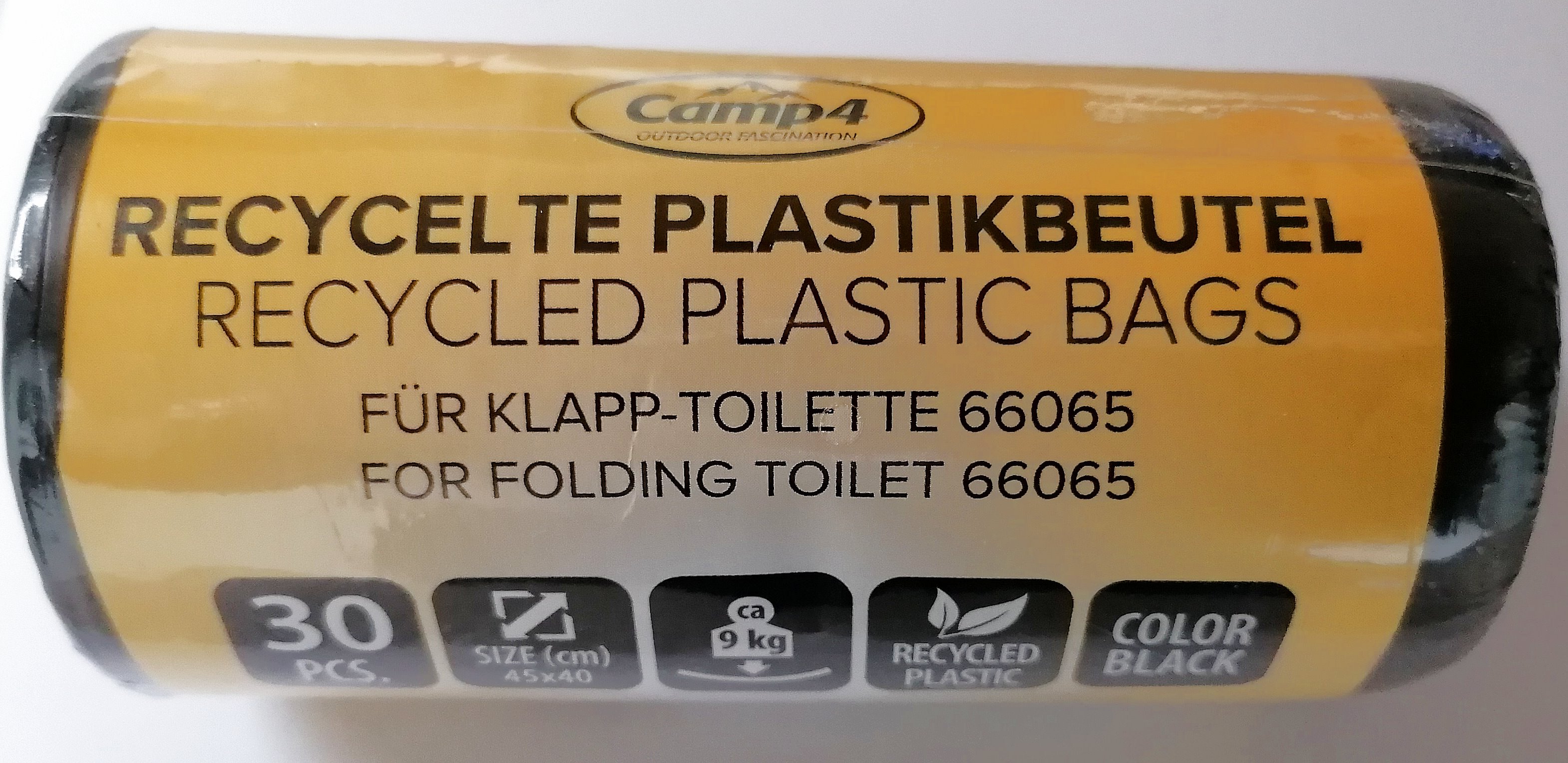 Plastikbeutel 30 Stück schwarz für Falttoilette