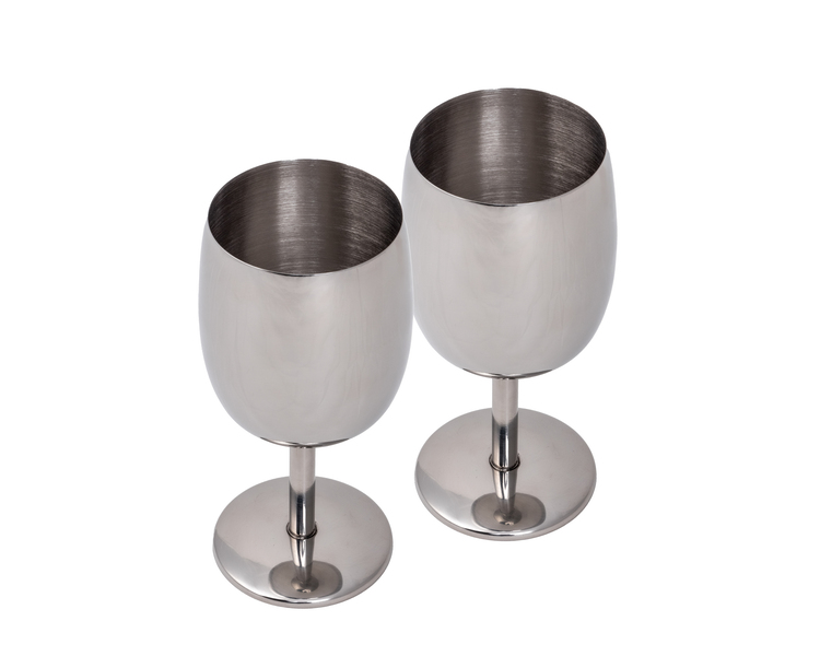 Camp4 Edelstahl-Weinkelch 230 ml 2er-Set