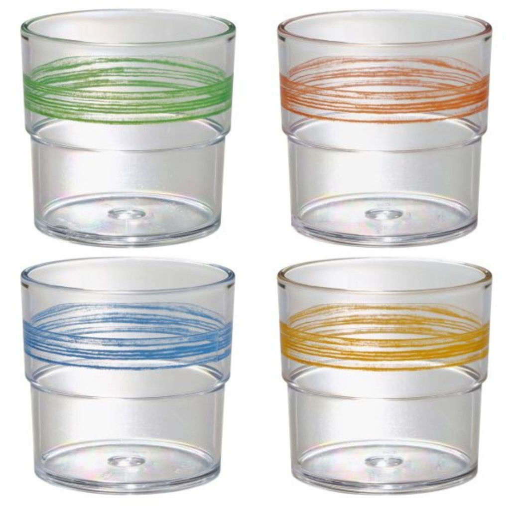 Waca Trinkgläser 230 ml bunt 4er Pack