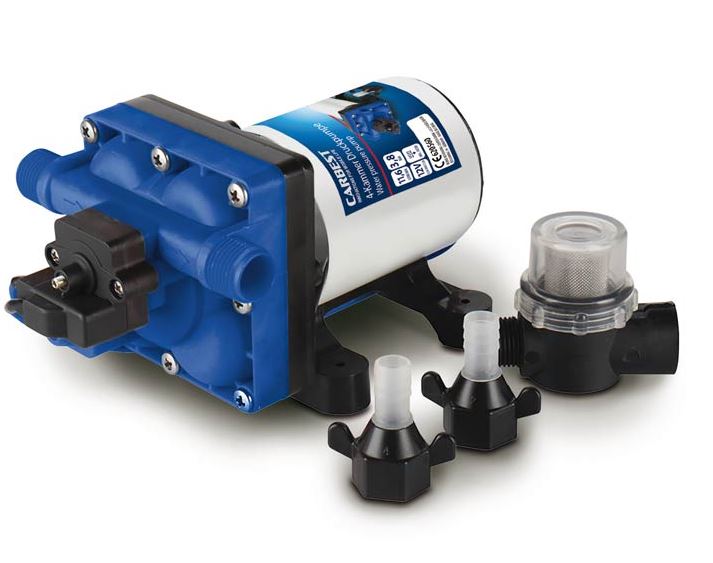 Carbest Druckwasserpumpe 12 Volt 11,3 Liter/min 3,8 bar
