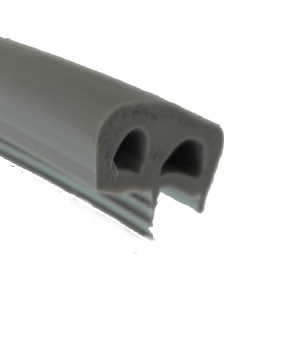 Umleimer gepolstert 15mm mittelgrau 5 m