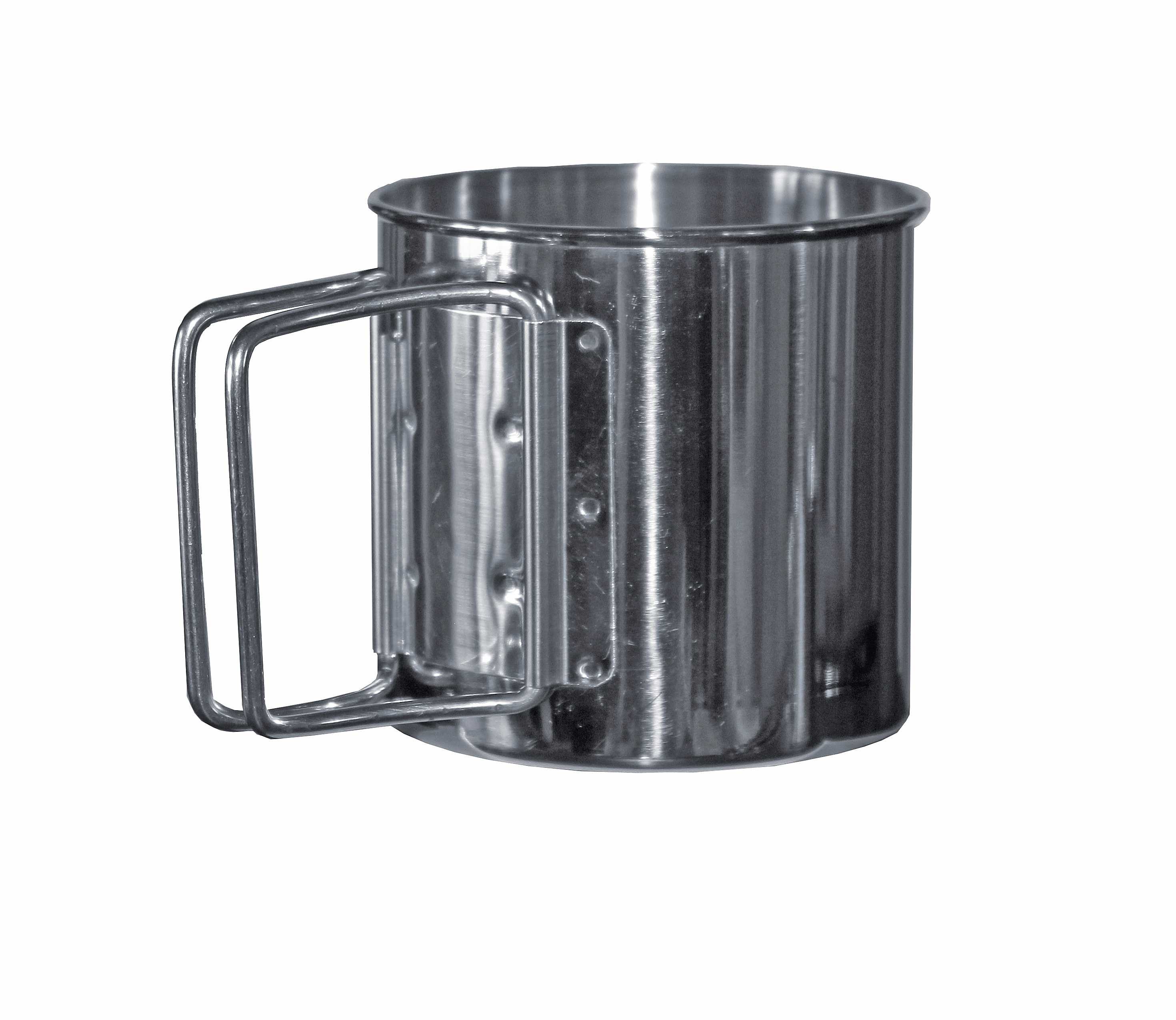 Edelstahlbecher Faltgriff 350 ml