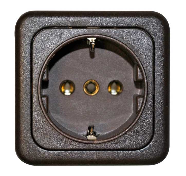 Inprojal System 10.000 Schuko-Steckdose braun