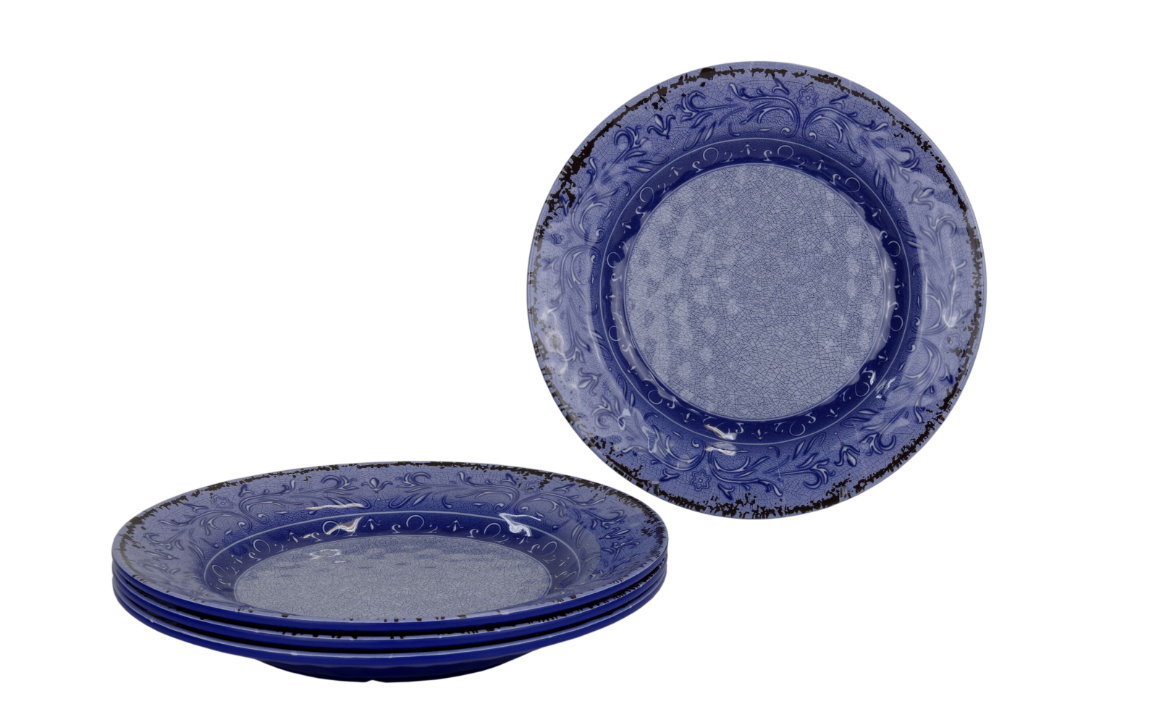 Gimex tiefe Teller Stone Line Azure 4 teilig