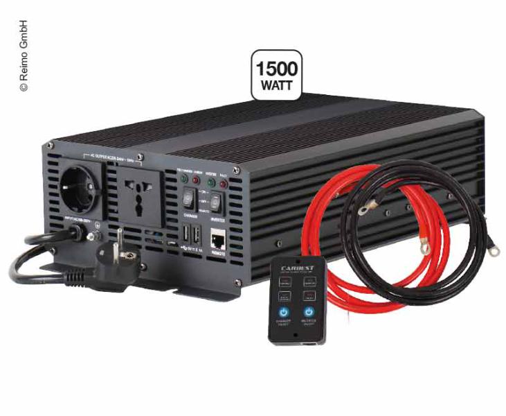Sinus-Wechselrichter 12/230V 1500 Watt integriertes Ladegerät 15A