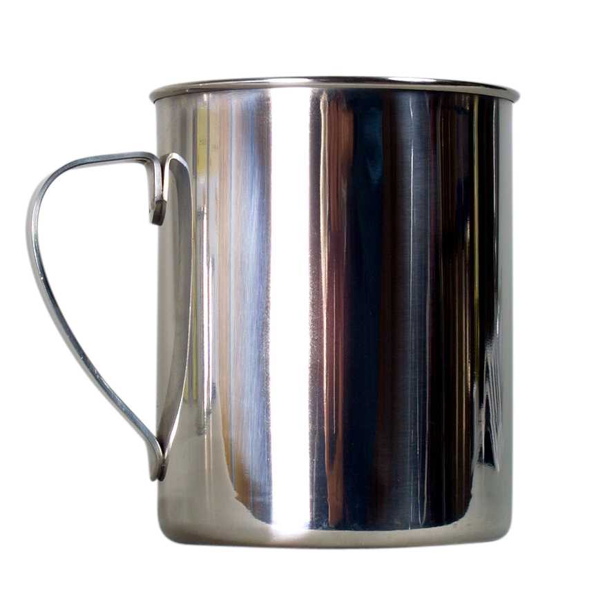 Edelstahlbecher poliert 0,4 L