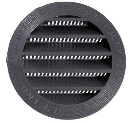 Lüftungsgitter rund 80 mm braun