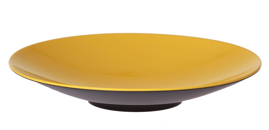 Gimex Melamin Pastateller Grey Line gelb