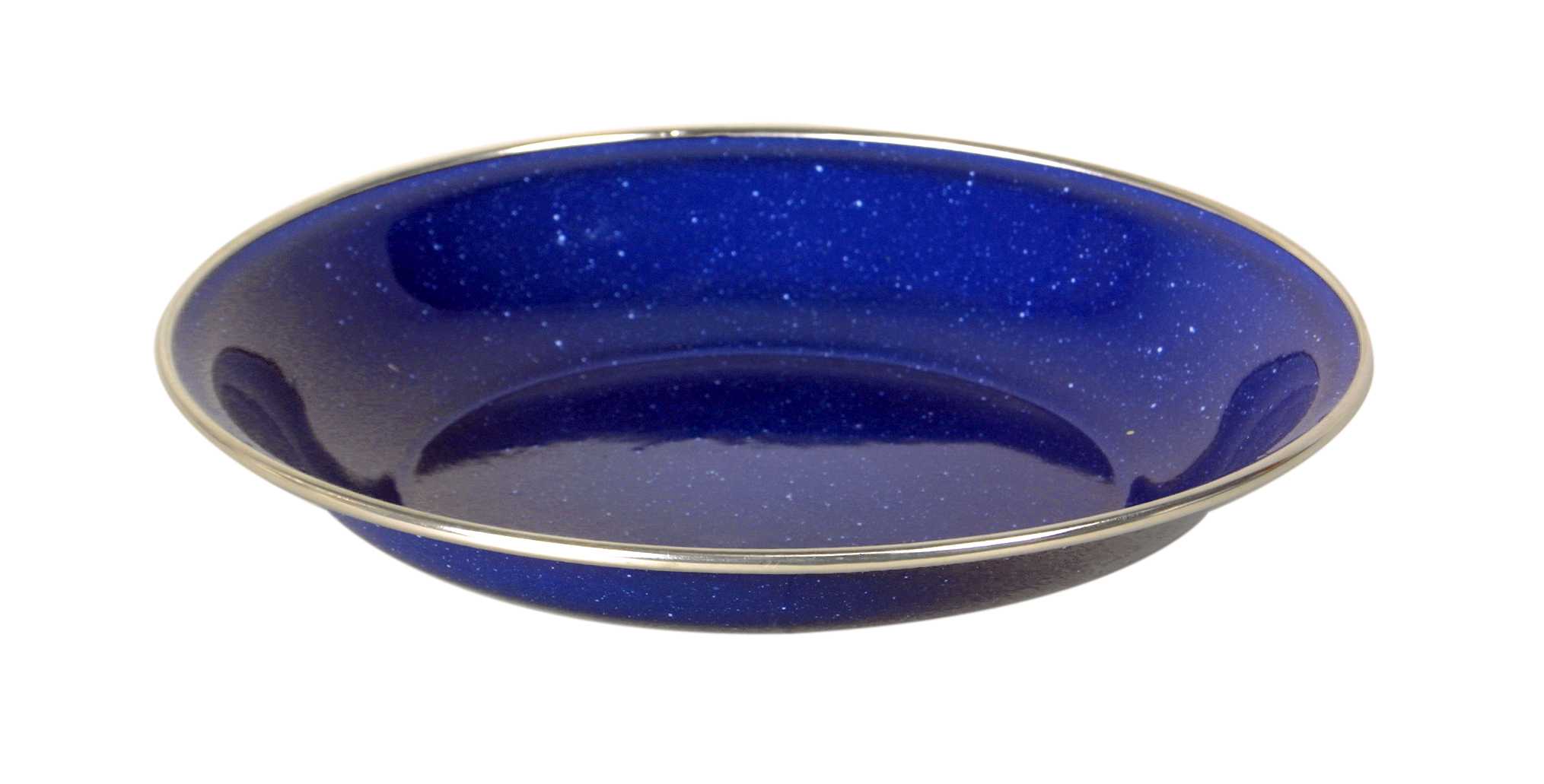 Emaille Teller tief, 20 cm, blau